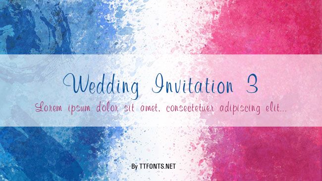 Wedding Invitation 3 example